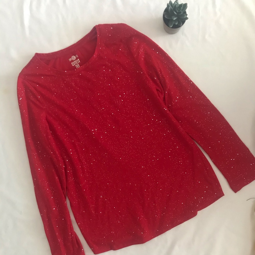 Red long sleeve t-shirt